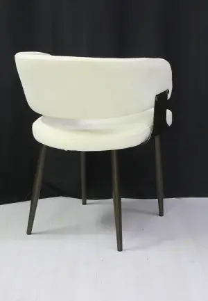 Scaun Ryga Crem cu Tapițerie Textilă