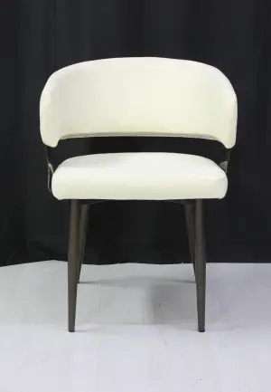 Scaun Ryga Crem cu Tapițerie Textilă