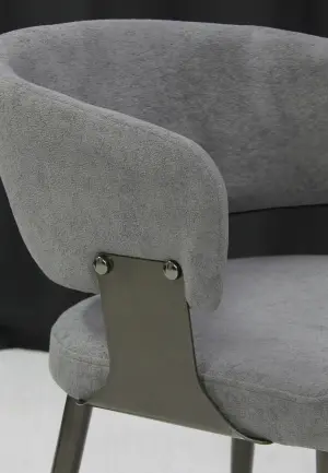 Scaun Ryga Gri cu Tapițerie Textilă