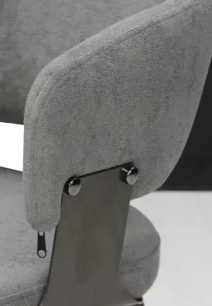 Scaun Ryga Gri cu Tapițerie Textilă