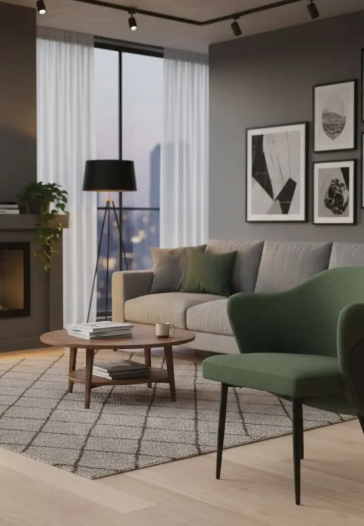 Scaun Titan Verde Negru, Piele Ecologică și Textil