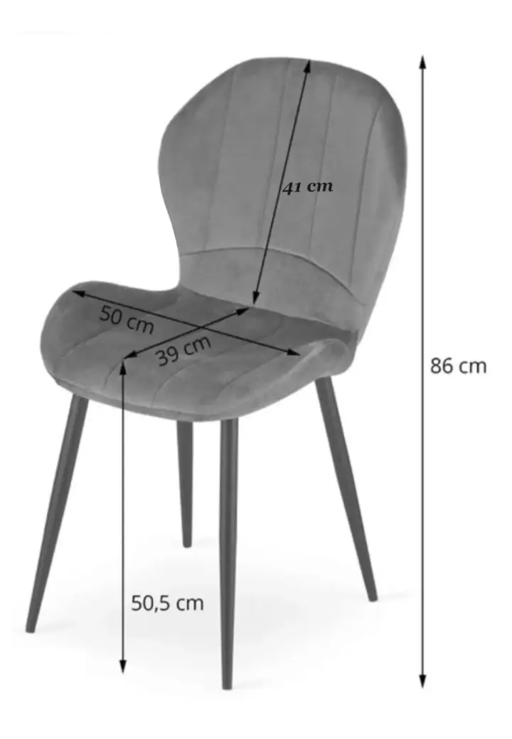 Scaun Topaz Galben din Catifea Babyface