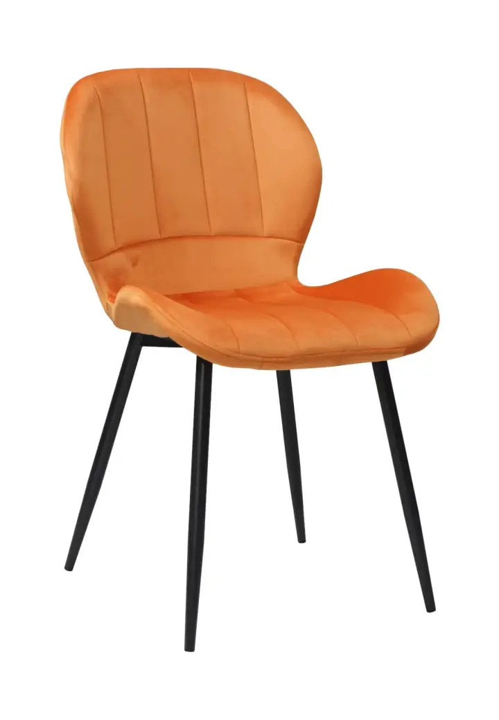 Scaun Topaz Portocaliu din Catifea Babyface