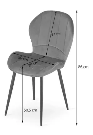 Scaun Topaz Portocaliu din Catifea Babyface
